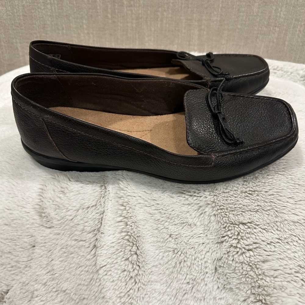 Clarks COLLECTION Shoes Soft Cushion Brown Slip-On Womens Size 9.5M